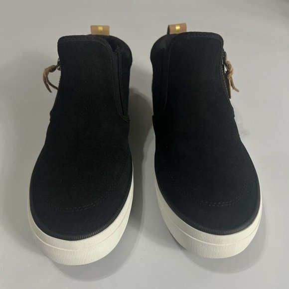 Sperry STS86853 Women's Crest Lug Side Zip Suede Chukka Shoes Black Size… - Picture 3 of 15